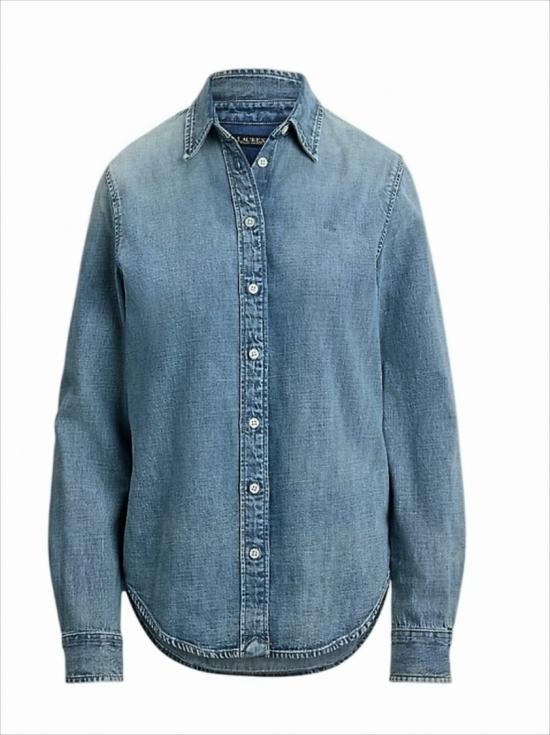 26SS 폴로 랄프로렌 데님 셔츠 JAMELKO LONG SLEEVE BUTTON FRONT ODWIN WASH Blue