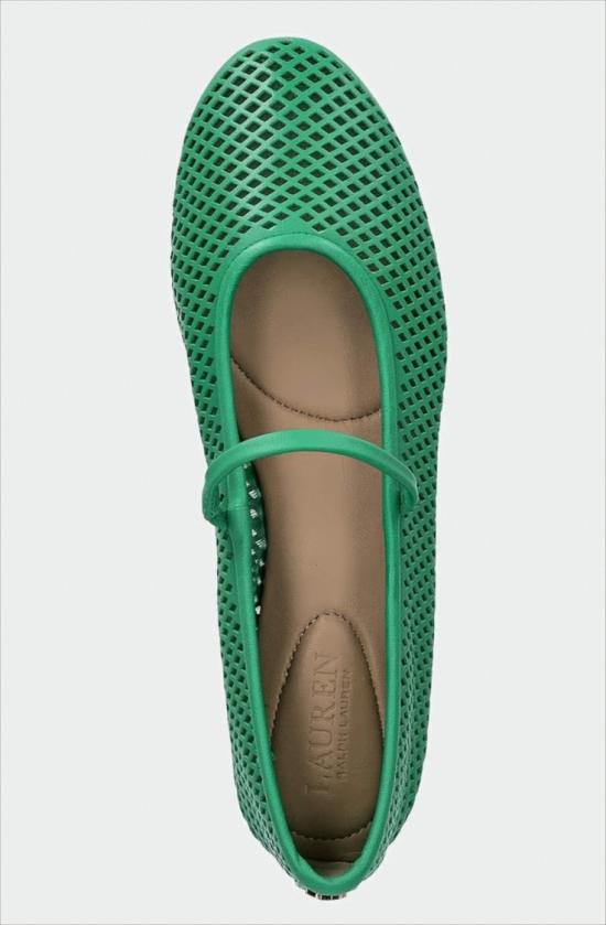 26SS 랄프 로렌 플랫 슈즈 JAYNA MJ FLATS MARY JANE GREEN TOPAZ Green - RALPH LAUREN