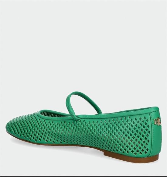 26SS 랄프 로렌 플랫 슈즈 JAYNA MJ FLATS MARY JANE GREEN TOPAZ Green - RALPH LAUREN