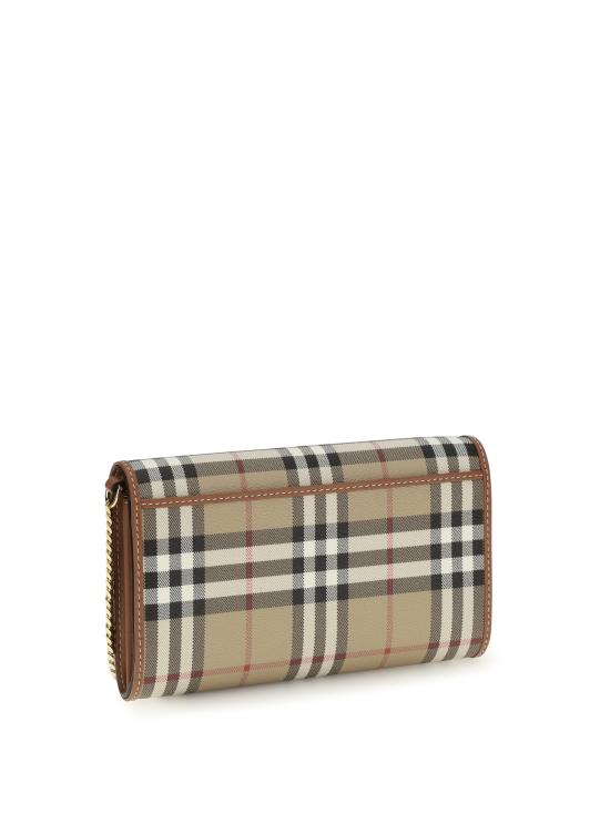 26SS 버버리 체크 체인 스트랩 월렛 8109798 A9534 BEIGE - BURBERRY
