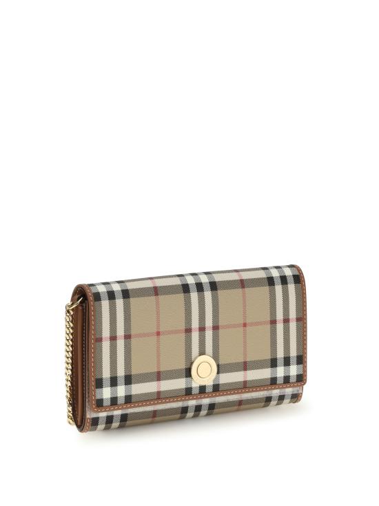 26SS 버버리 체크 체인 스트랩 월렛 8109798 A9534 BEIGE - BURBERRY