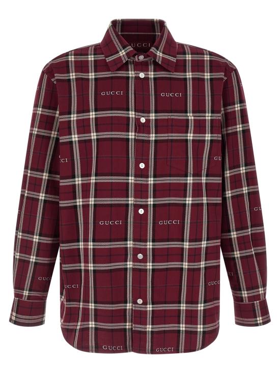 26SS 구찌 긴팔 셔츠 852895ZAUAC6013 Red