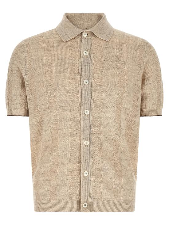 26SS 브루넬로 쿠치넬리 긴팔 셔츠 M2L707805CSN89 Beige