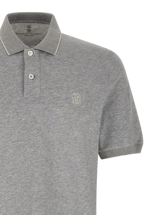 26SS 브루넬로 쿠치넬리 폴로 티셔츠 M0B139779GCQ087 Gray - BRUNELLO CUCINELLI