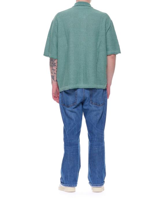 25SS 아토모 팩토리 긴팔 티셔츠 Atomofactory 남성 코튼 니트 티셔츠 세이지 그린 PE25AFU48 21D SALVIA - ATOMO FACTORY