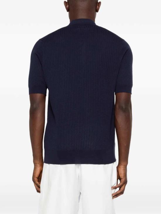 26SS 브루넬로 쿠치넬리 립 니트 폴로 셔츠 M29806205 C2425 - BRUNELLO CUCINELLI