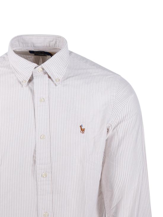 26SS 랄프 로렌 긴팔 셔츠 710953704007 6636G COASTAL BEIGE WHITE - RALPH LAUREN