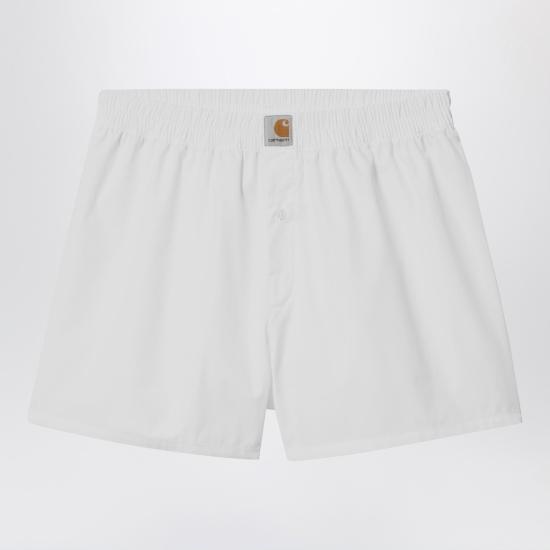 26SS 칼하트 WIP 로고 패치 복서 쇼츠 I032355CO White