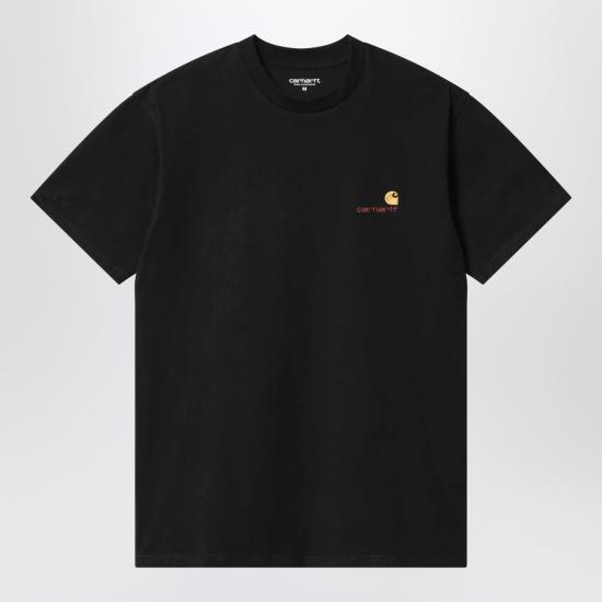 26SS 칼하트 WIP 숏슬리브 아메리칸 스크립트 티셔츠 I029956CO Black