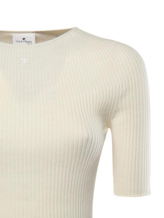 26SS 쿠레쥬 스웨터 125MPU130FI0049 0001 HERITAGE WHITE - COURREGES