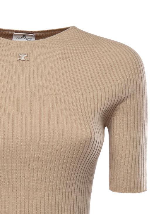 26SS 쿠레쥬 스웨터 125MPU130FI0049 1054 Cappuccino - COURREGES