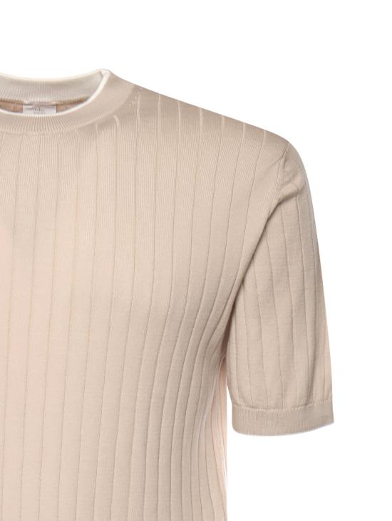 26SS 일레븐티 반팔 티셔츠 M76MAGM64MAG0M041 03 01 Taupe white - ELEVENTY