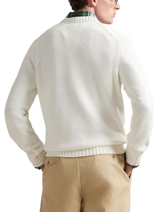 25FW 랄프 로렌 스웨터 710718281 009 White - RALPH LAUREN