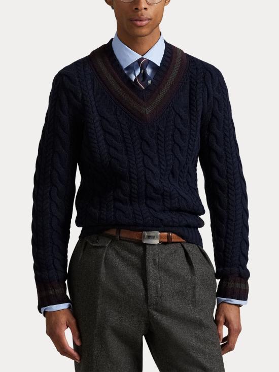 25FW 랄프 로렌 스웨터 710978089 001 Blue - RALPH LAUREN