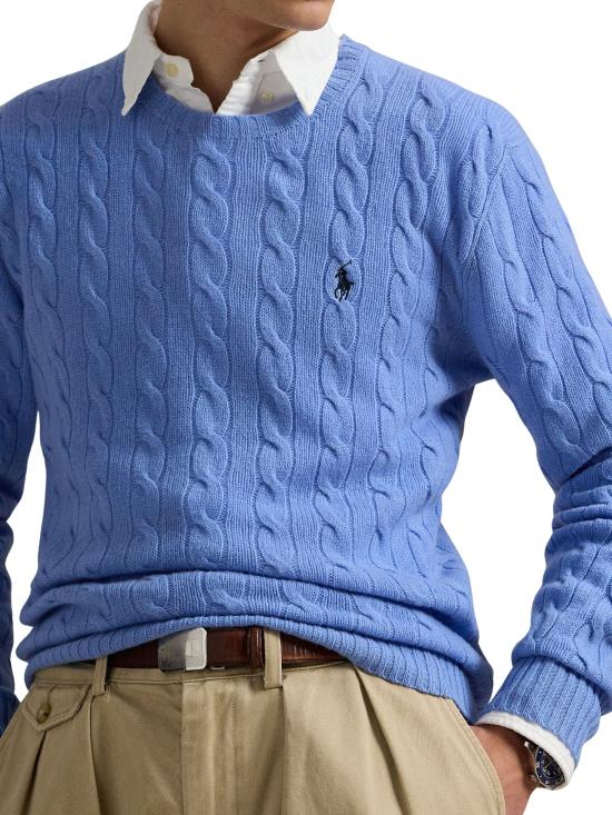 25FW 랄프 로렌 스웨터 710876762 032 Blue - RALPH LAUREN