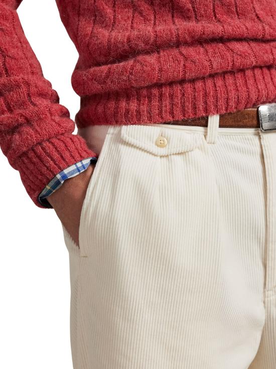 25FW 랄프 로렌 스트레이트 팬츠 710882543 019 White - RALPH LAUREN