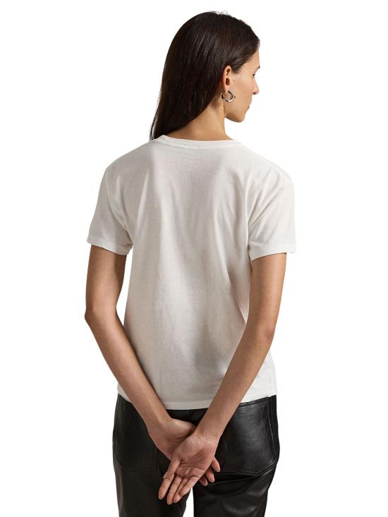 25FW 랄프 로렌 반팔 티셔츠 211A87615 002 White - RALPH LAUREN