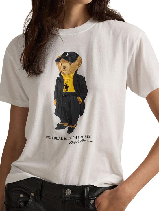 25FW 랄프 로렌 반팔 티셔츠 211A87615 002 White - RALPH LAUREN