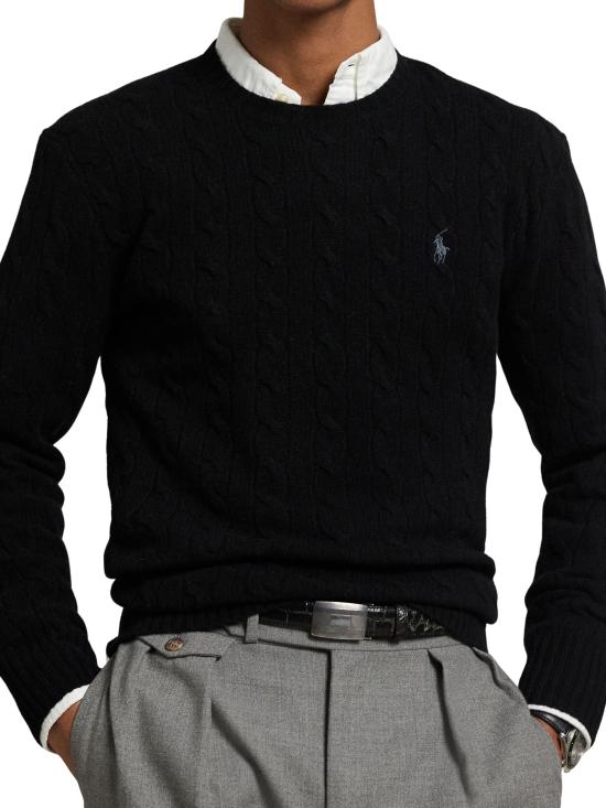 25FW 랄프 로렌 스웨터 710876762 001 Black - RALPH LAUREN