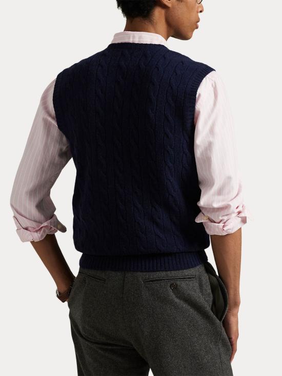 25FW 랄프 로렌 니트 베스트 710974166 001 Blue - RALPH LAUREN