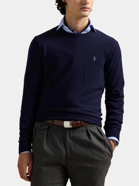 25FW 랄프 로렌 스웨터 710974148 001 Blue - RALPH LAUREN