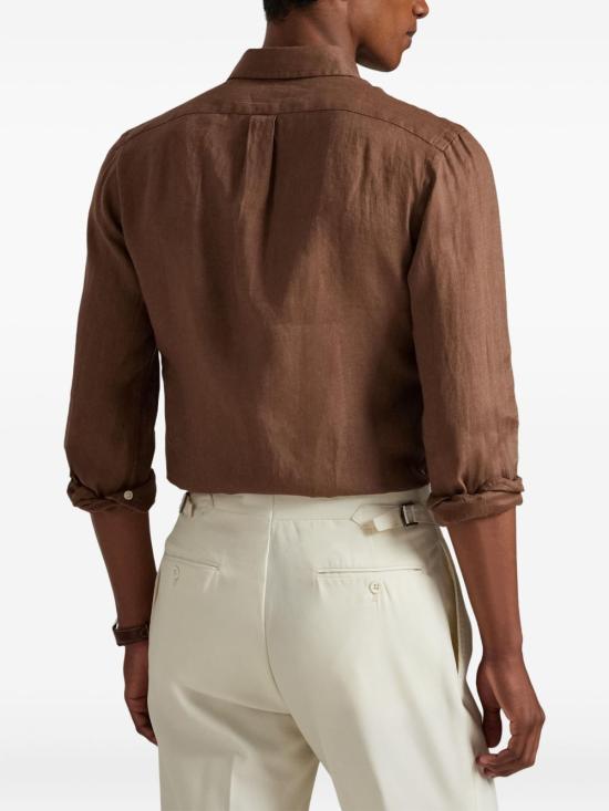 25FW 랄프 로렌 셔츠 710966295 006 Brown - RALPH LAUREN