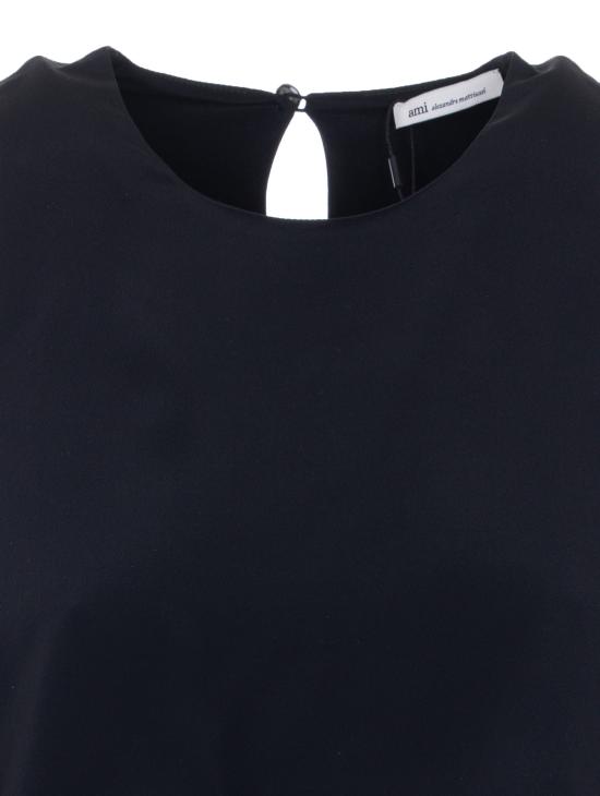 26SS 아미 알렉산드르 마티우시 미디 원피스 FDR649 AC0020001 Black - AMI ALEXANDRE MATIUSSI