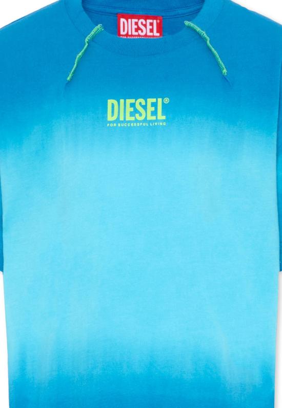26SS [키즈] 디젤 티셔츠 J02598 KYA0K K804 BLUE - DIESEL