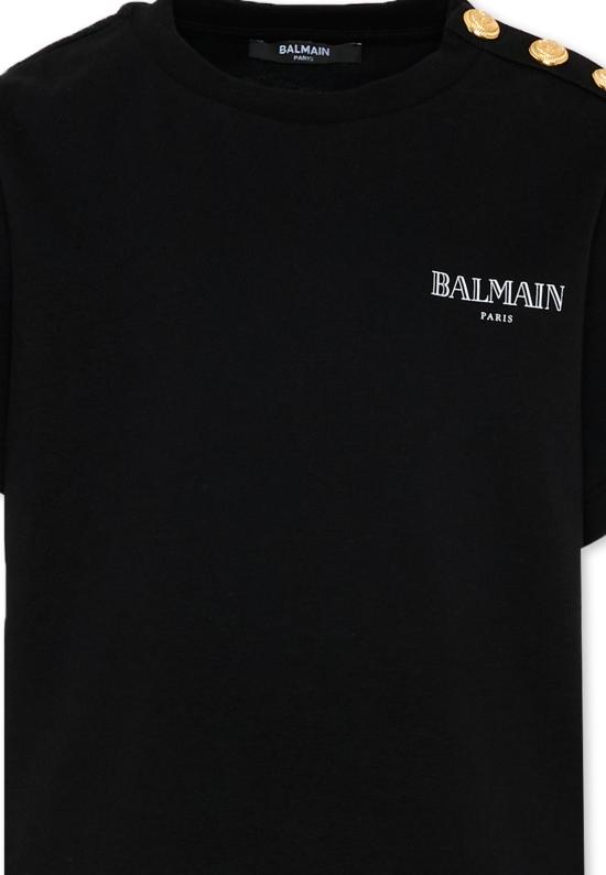 26SS [키즈] 발망 티셔츠 BY8Q21 Z3672 930BC BLACK - BALMAIN