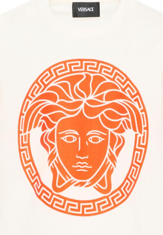 26SS [키즈] 베르사체 티셔츠 1018342 1A16957 2W830 WHITE - VERSACE