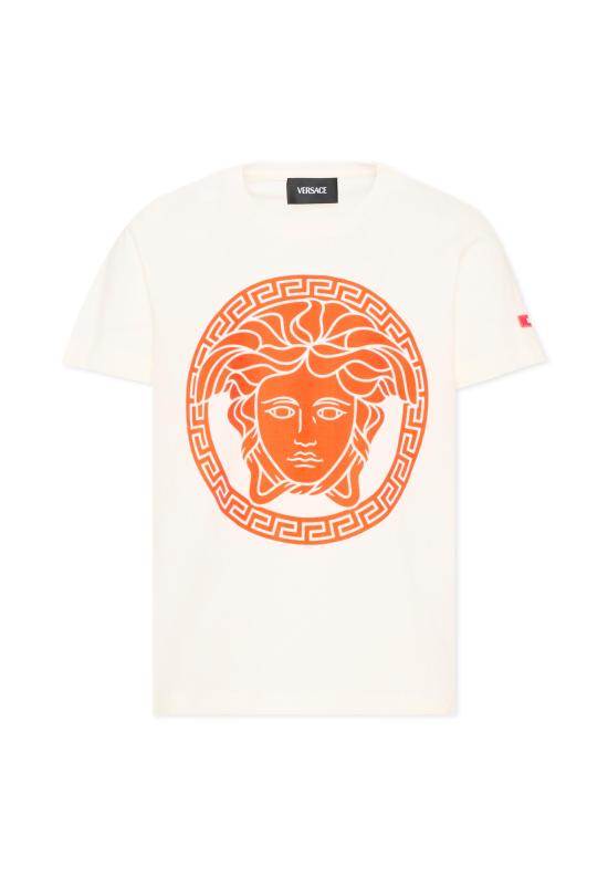 26SS [키즈] 베르사체 티셔츠 1018342 1A16957 2W830 WHITE