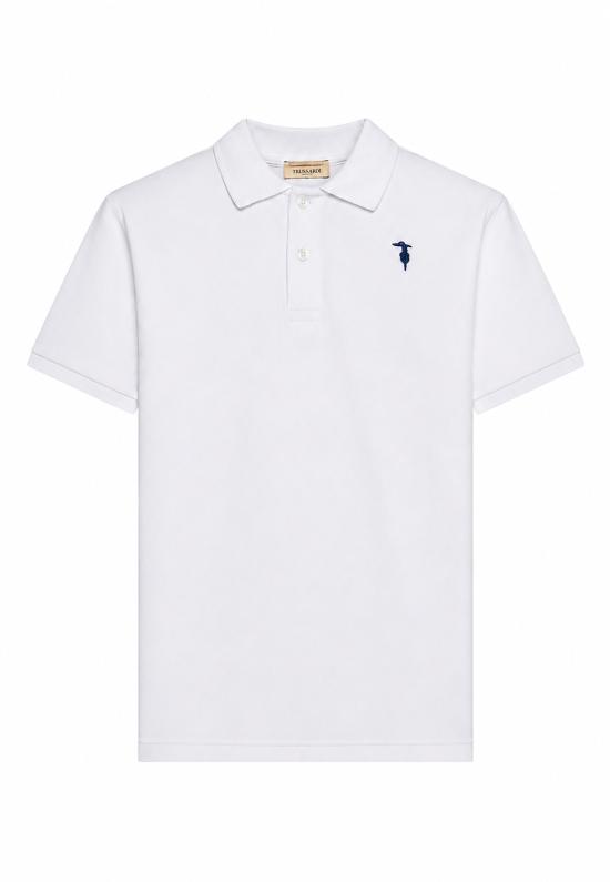 26SS [키즈] 트루사르디 폴로 셔츠 TIP26096PO WHITE - TRUSSARDI