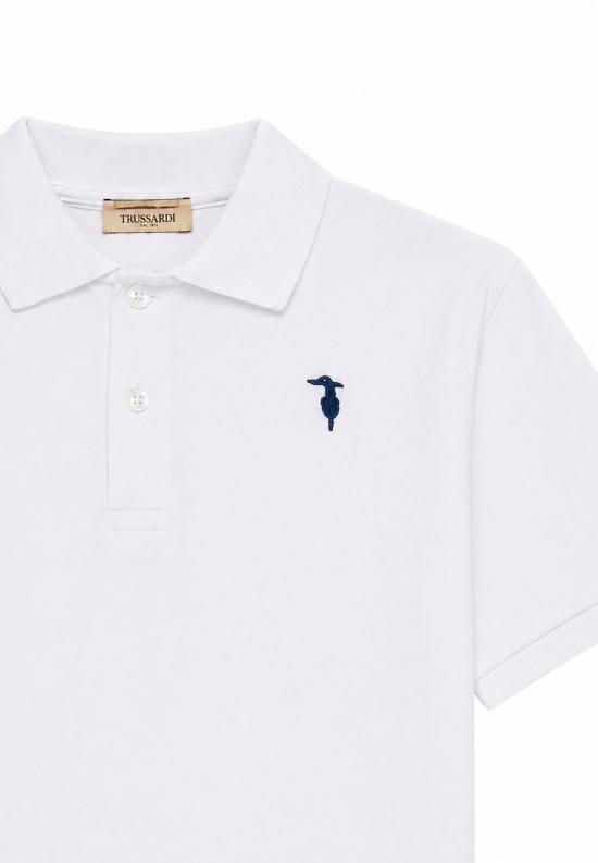 26SS [키즈] 트루사르디 폴로 셔츠 TIP26096PO WHITE - TRUSSARDI