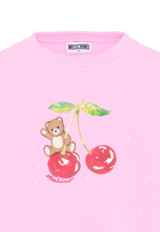 26SS [키즈] 모스키노 트레이닝 상의 HDF06O LDA25 51473 PINK - MOSCHINO