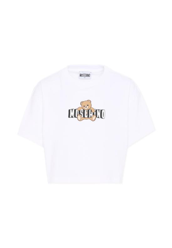 26SS [키즈] 모스키노 티셔츠 HDM072 LBA00 10101 WHITE