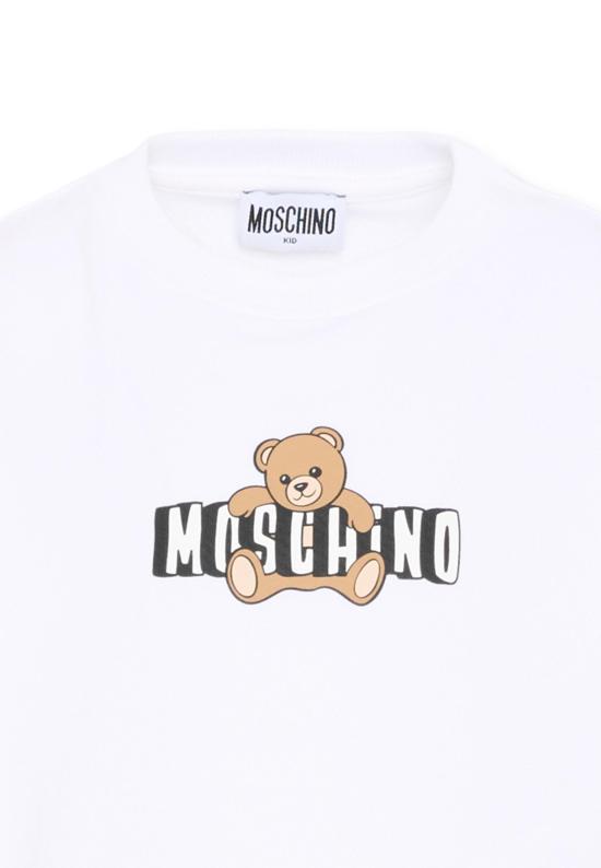 26SS [키즈] 모스키노 티셔츠 HDM072 LBA00 10101 WHITE - MOSCHINO