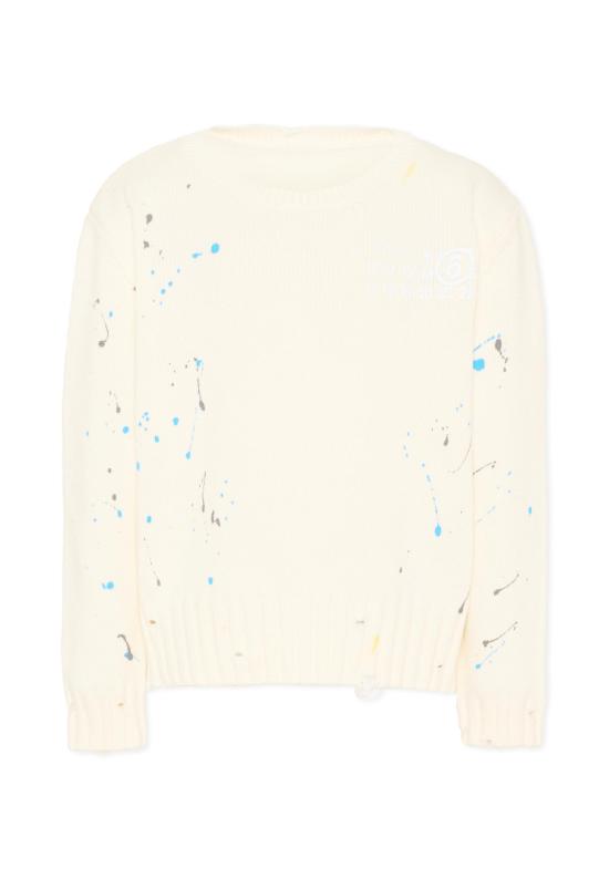 26SS [키즈] MM6 메종마르지엘라 니트/스웻셔츠 M61026 MM07Y M6101 IVORY