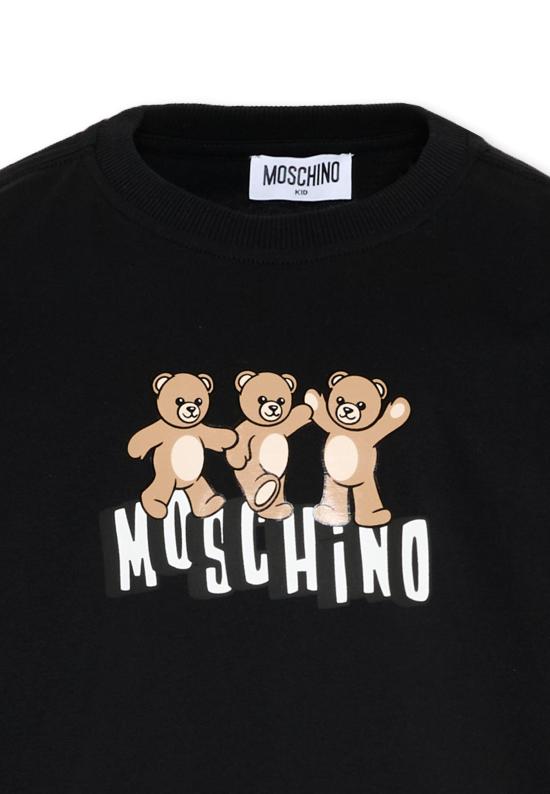 26SS [키즈] 모스키노 티셔츠 HUM05P LAA23 60100 BLACK - MOSCHINO