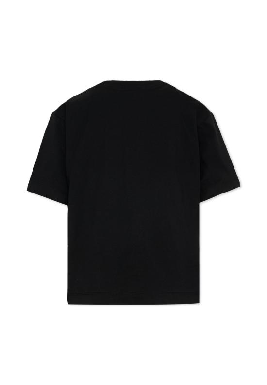26SS [키즈] 모스키노 티셔츠 HUM05P LAA23 60100 BLACK - MOSCHINO