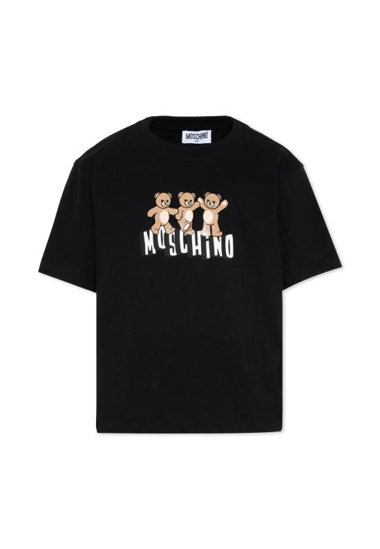 26SS [키즈] 모스키노 티셔츠 HUM05P LAA23 60100 BLACK