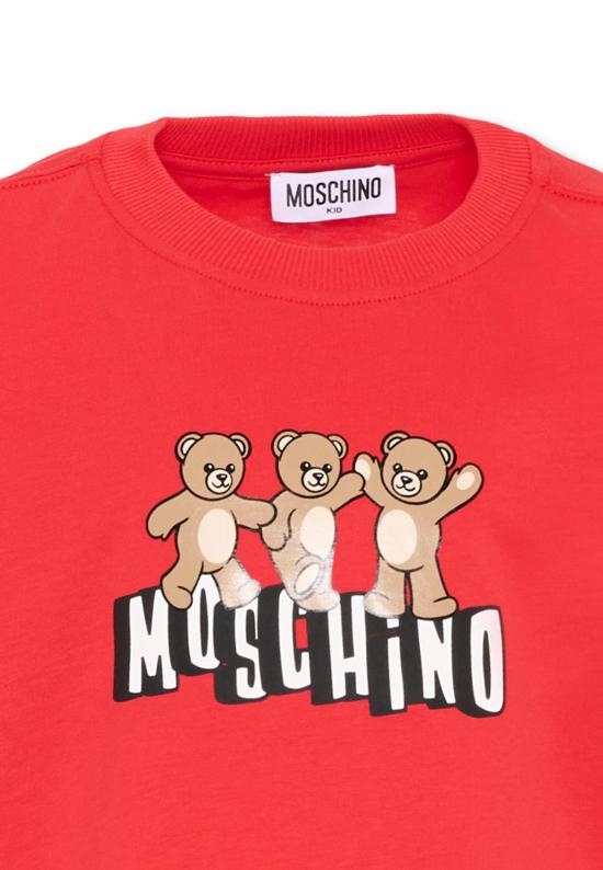 26SS [키즈] 모스키노 티셔츠 HUM05P LAA23 50109 RED - MOSCHINO