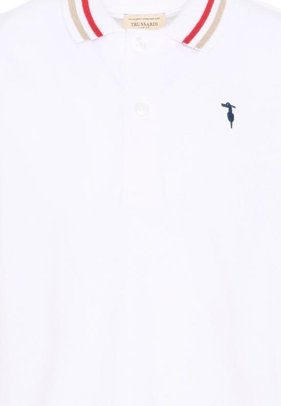 26SS [키즈] 트루사르디 폴로 셔츠 TIP26102PO WHITE - TRUSSARDI