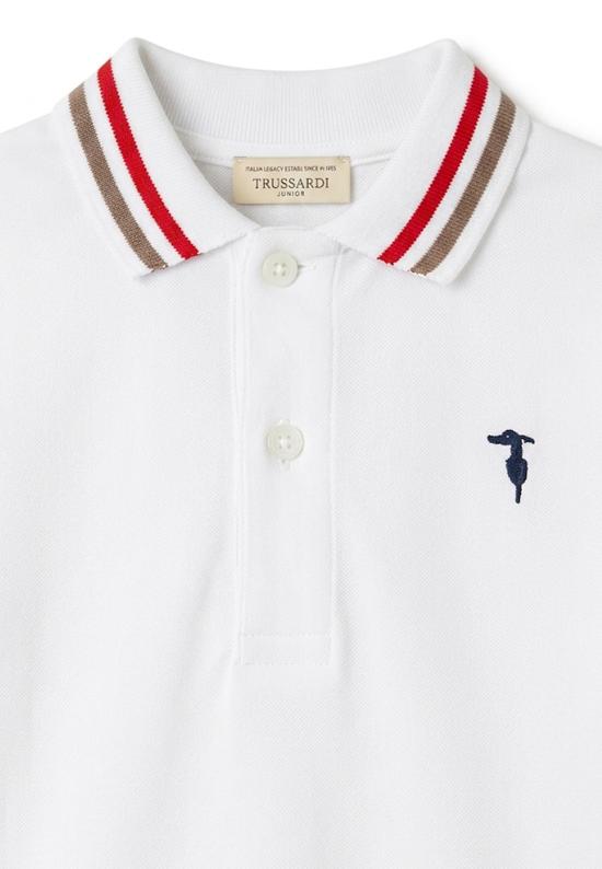 26SS [키즈] 트루사르디 폴로 셔츠 TIP26102PO WHITE - TRUSSARDI