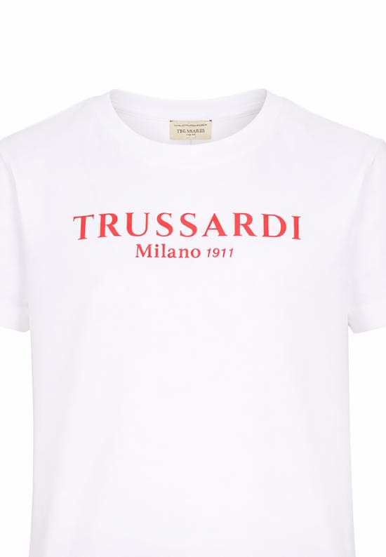 26SS [키즈] 트루사르디 오버롤 TIP26008CJ WHITE RED - TRUSSARDI