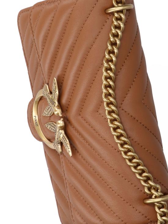 26SS 핑코 토트백 100074 A0GK L17Q Brown - PINKO