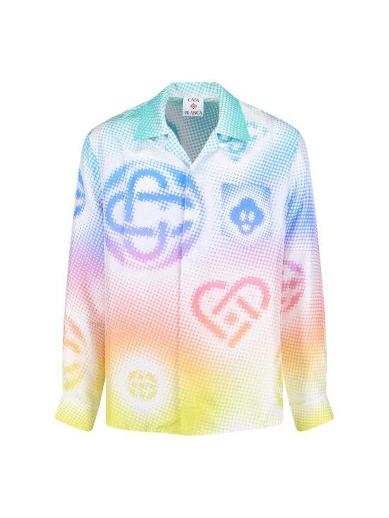 26SS 카사블랑카 셔츠 M SP26 SH 006 03 HALFTONE REPEATS LOGO MultiColour