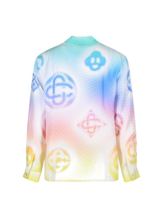 26SS 카사블랑카 셔츠 M SP26 SH 006 03 HALFTONE REPEATS LOGO MultiColour - CASABLANCA