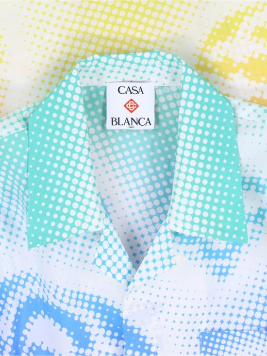 26SS 카사블랑카 셔츠 M SP26 SH 006 03 HALFTONE REPEATS LOGO MultiColour - CASABLANCA