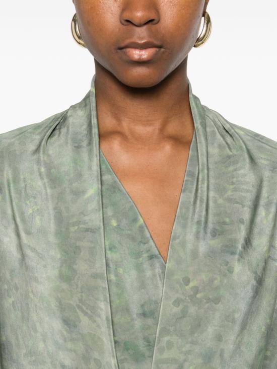 26SS 코타나 롱 원피스 A3595 8 FOLLIAGEPRINT Green - CORTANA