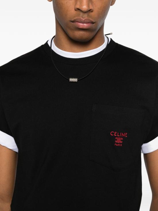 26SS 셀린느 반팔 티셔츠 RX0I31242 GDX7 Black - CELINE